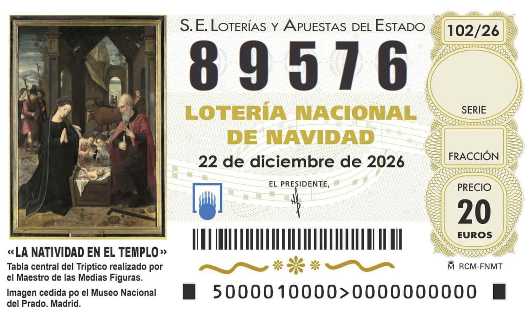 Décimo de lotería 89576